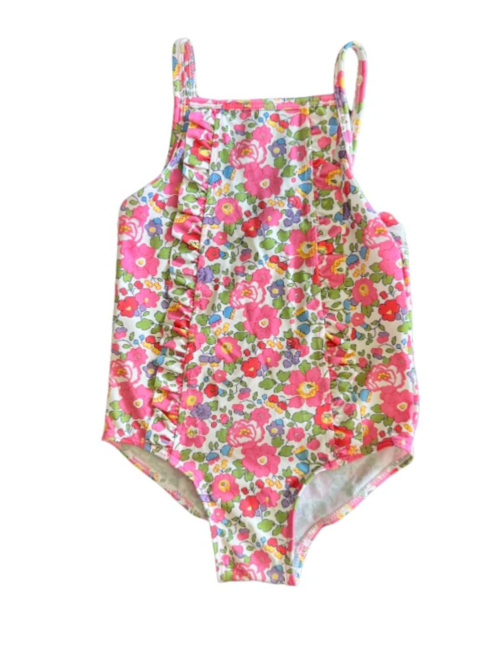 🌸 Trotters London Floral Ruffle One Piece Swimsuit Size 2/3